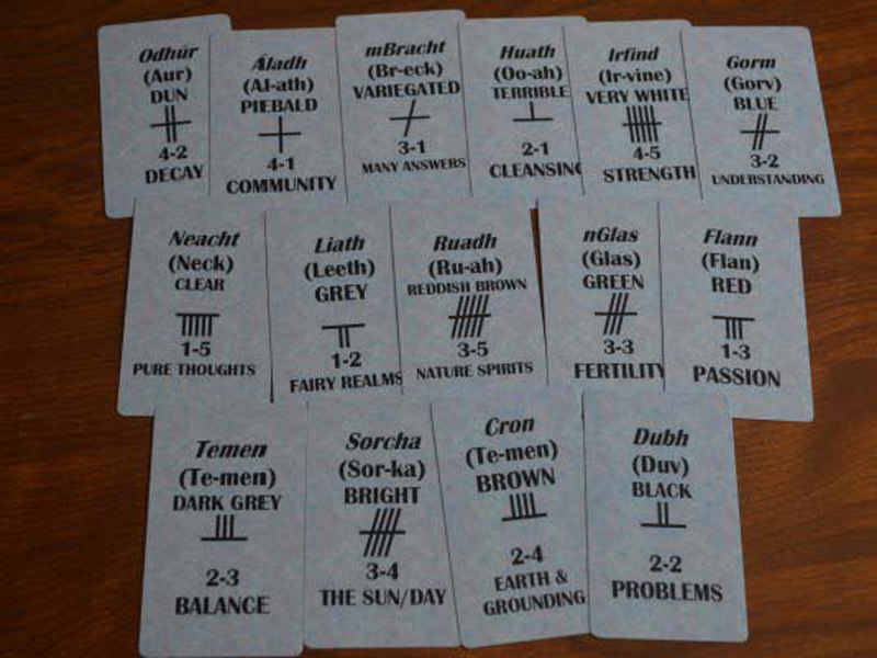 Color Ogham Cards